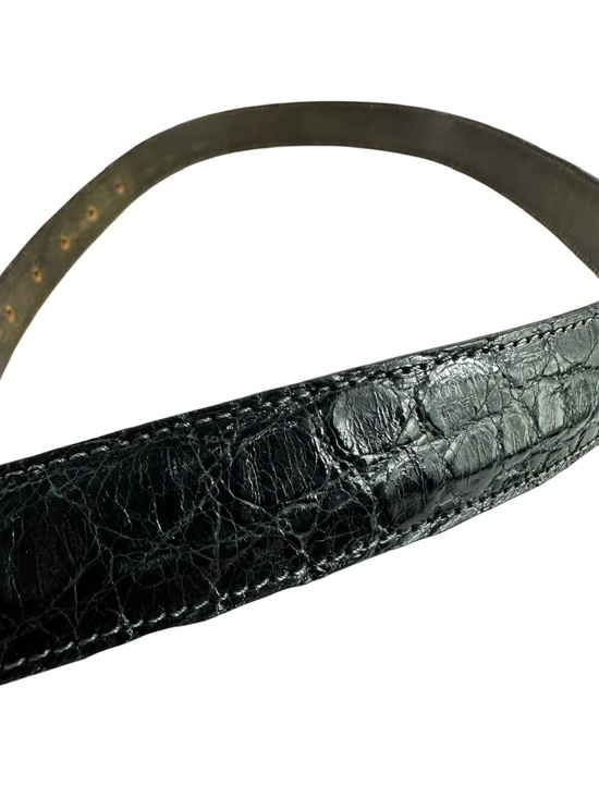 Genuine Vintage KLEINBERG SHERRILL Black Alligator Belt Size 34 1986 Unisex main image 14
